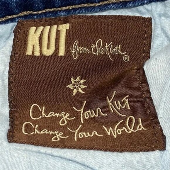 KUT From The Kloth Blue Jeans Women's 4 Carlo Ankle Skinny Raw Hem Medium Wash - Picture 10 of 15